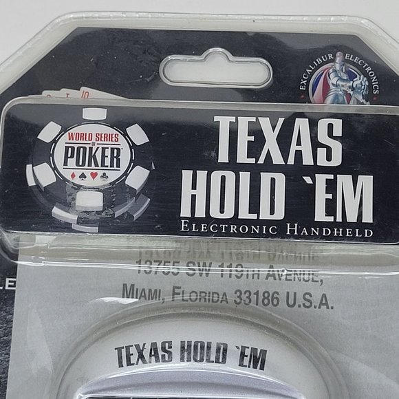 Vintage Texas Hold Em Poker Handheld Excalibur World Series Electronic Game - Picture 2 of 12